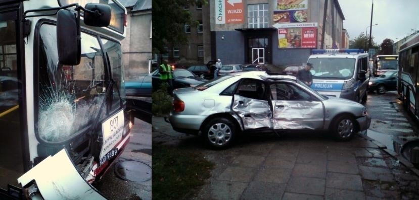 Z ostatniej chwili: Poważny wypadek w Radomiu. Autobus i samochód rozbite (zdjęcia)