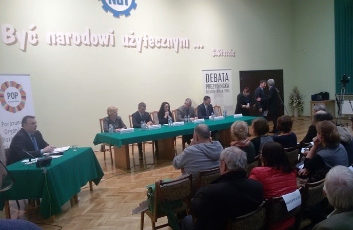 Bielsko-Biała: debata kandydatów na urząd prezydenta w sali NOT