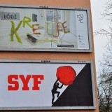 "Łódź Kreuje" "SYF" - niefortunne sąsiedztwo billboardów?