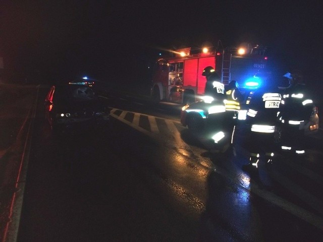 Na miejscu wypadku w Jałowęsach działały dwa zastępy strażaków. Ratownicy odnotowali, że prócz kierowcy BMW podróżowała trójka pasażerów w tym dwoje dzieci