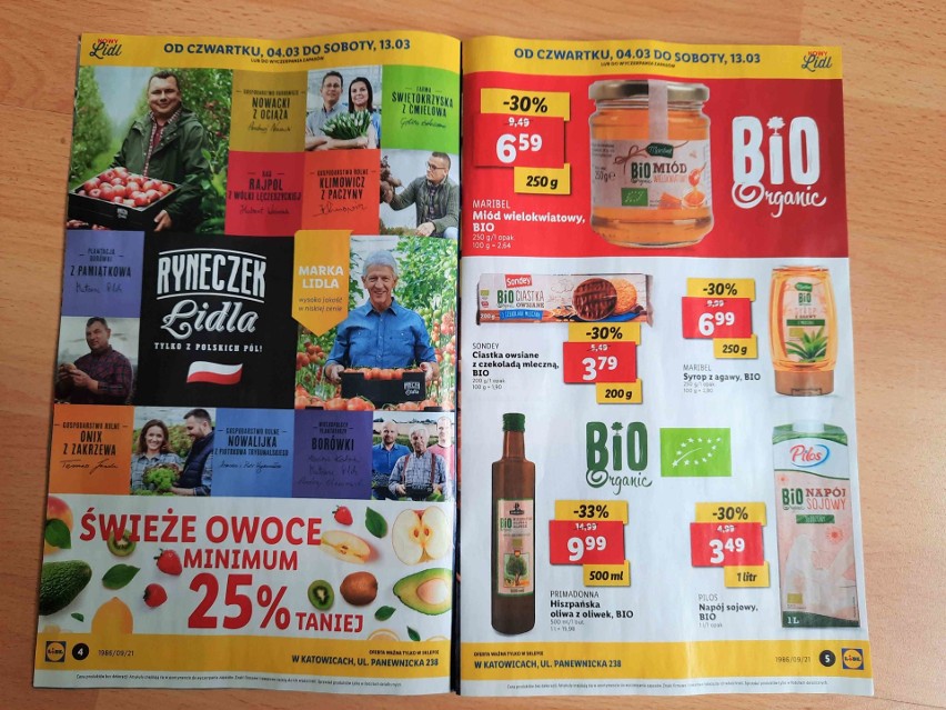 Gazetka na otwarcie sklepu Lidl w Katowicach przy ul....