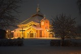 Kościół św. Jadwigi w Tychach. Jedna z piękniejszych iluminacji świątecznych w tyskich kościołach