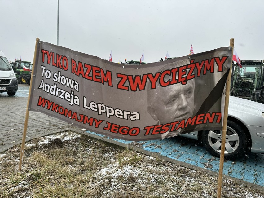 Protest rolników z powiatu grudziądzkiego w Grudziądzu....