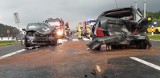 Wypadek na zakopiance w Głogoczowie, są ranni [ZDJĘCIA]