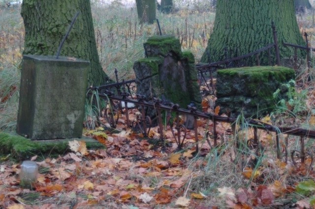 Cmentarz husycki w Bzinicy Nowej. W wiosce kolo Dobrodzienia znajduje sie jedyny w powiecie oleskim cmentarz husycki. To wlaśnie husyci w 1904 roku zalozyli opodal miasta stolarzy wioske, która nazwali Wilhelmsort.