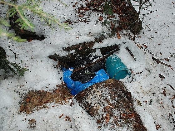 Kryjówka, w której ukryto skradzione przedmioty