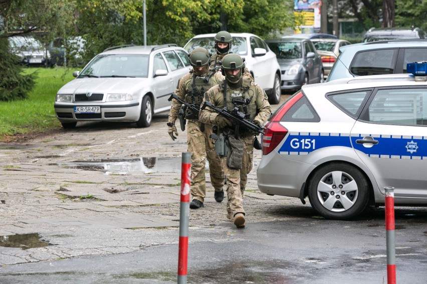 Kraków. Antyterroryści w hali TS Wisła