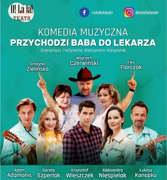 Gwiazdorska obsada: Doktor - Adam Adamonis / Łukasza Konopka, Cleo - Aleksandra Nieśpielak, Pacjent - Wojciech Czerwiński / Krzysztof Wieszczek, Gena - Ewa Florczak / Grażyna Zielińska, Kasia - Dorota Szperlak.