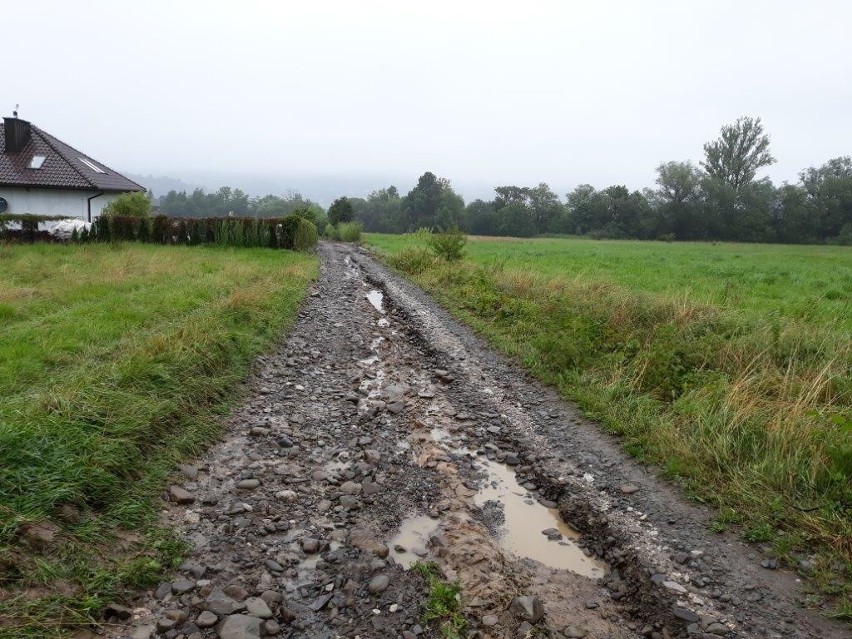 Gmina Tymbark szacuje straty spowodowane przez ulewne deszcze i wezbraną rzekę