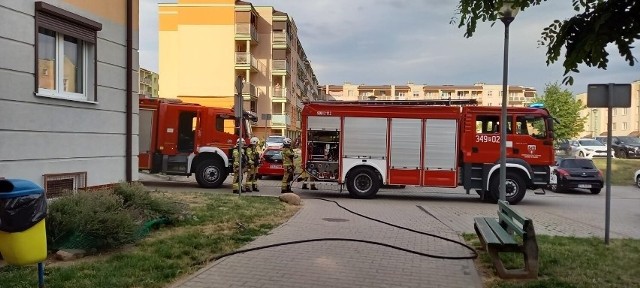 Cztery zastępy straży pożarnej wzięły udział w akcji gaśniczej w bloku przy ulicy Armii Krajowej w Kaliszu. Ogień pojawił się w piwnicy.
