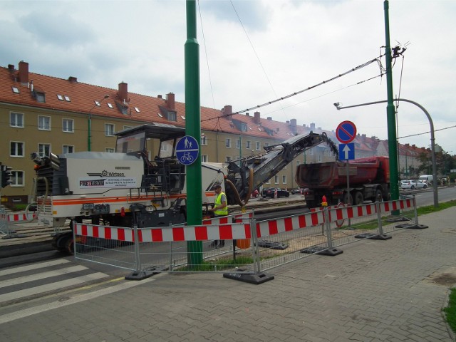 Jeszcze więcej utrudnień remontowych na Dąbrowskiego w Poznaniu
