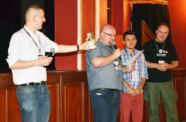 Ogłoszenie wyników. Od lewej: Rafał Paśko, Piotr Matwiejczyk, Łukasz Szymanek i Piotr Wiśniewski