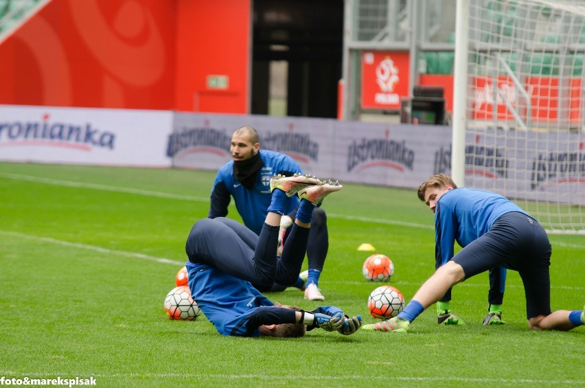 Trening Finów przed meczem polska - Finlandia