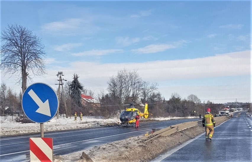 DK 94 w Olkuszu była zablokowana na czas lądowania śmigłowca...