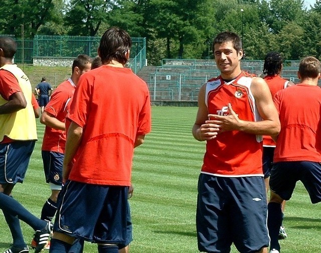 Trening Wisły Kraków na Stadionie Ludowym w Sosnowcu