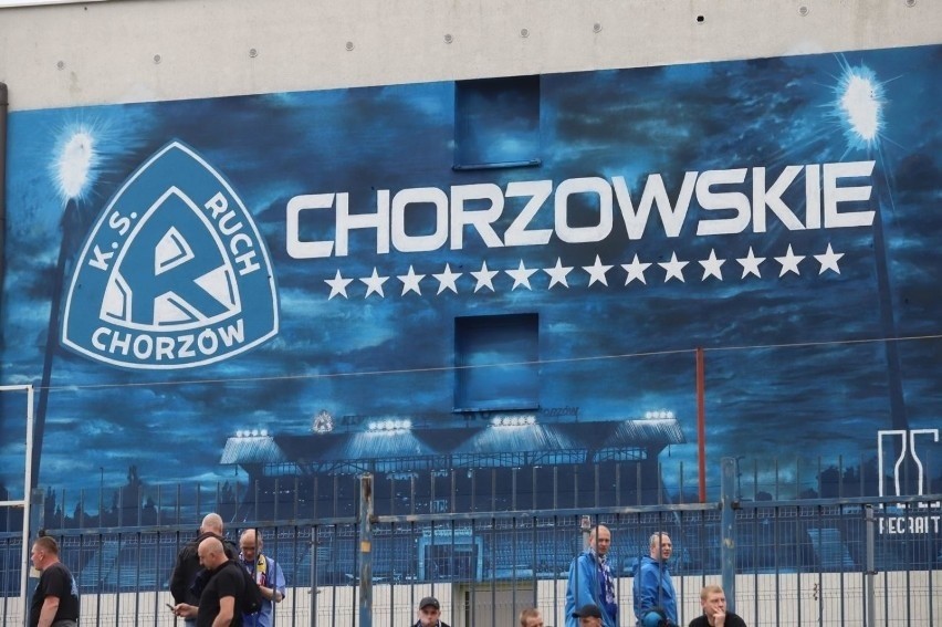 Mural przy stadionie Ruchu Chorzów....