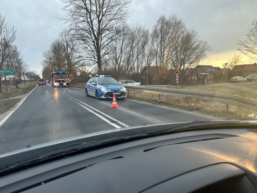Pożar samochodu osobowego na drodze z Mielna do Koszalina [ZDJĘCIA]