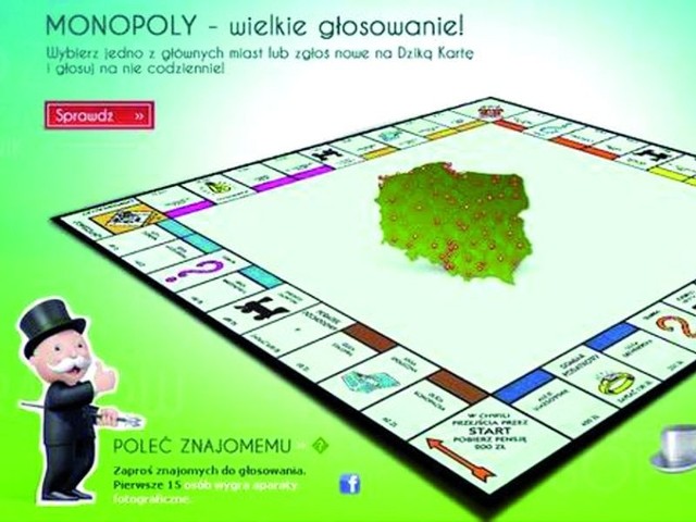 Wejdz na stronę monopoly.pl i zagłosuj na Łomżę