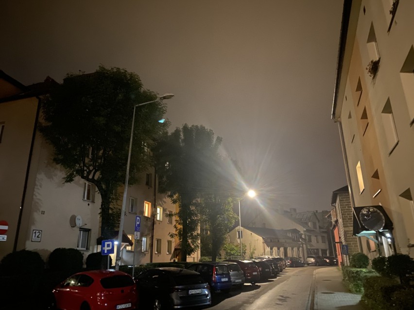 Nie działające latarnie na ulicy Krakowskie Przedmieście w...