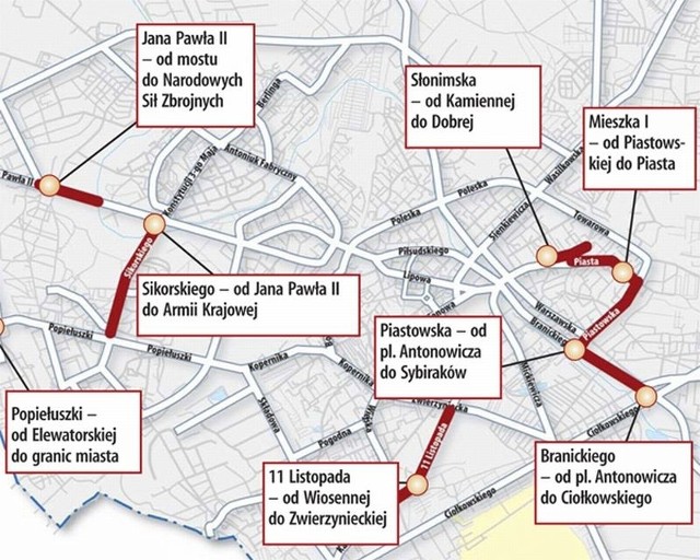 W tych miejscach już niebawem pojawią się ekipy remontowe.  Finiszują już na Trasie Kopernikańskiej (od 11 Listopada do Zwierzynieckiej) i  Antoniuk Fabryczny (od Swobodnej do Berlinga)Obie te ulice mają być gotowe 20 czerwca.