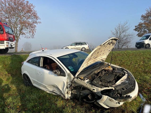 Wypadek na DK 22 na wysokości miejscowości Karkoszów.