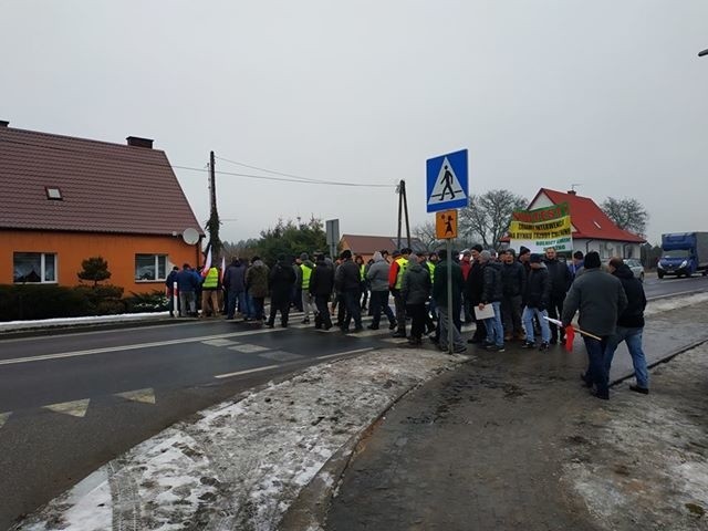 Protest rolników w miejscowości Rychnowy [28.01.2019]