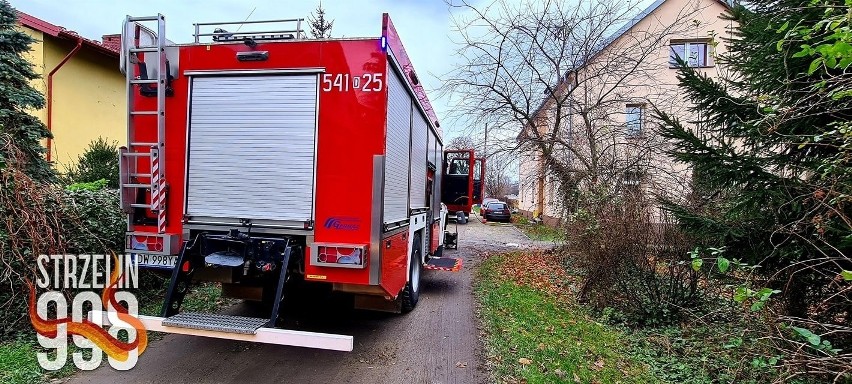 Pożar przy ul. Polnej w Strzelinie (5.12.2020)