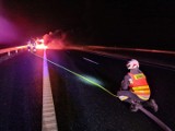 Pożar samochodu osobowego na autostradzie A4 w Starych Żukowicach. Strażacy gasili BMW, które stanęło w płomieniach [ZDJĘCIA]