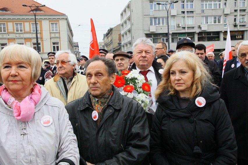 Pochód pierwszomajowy w Łodzi