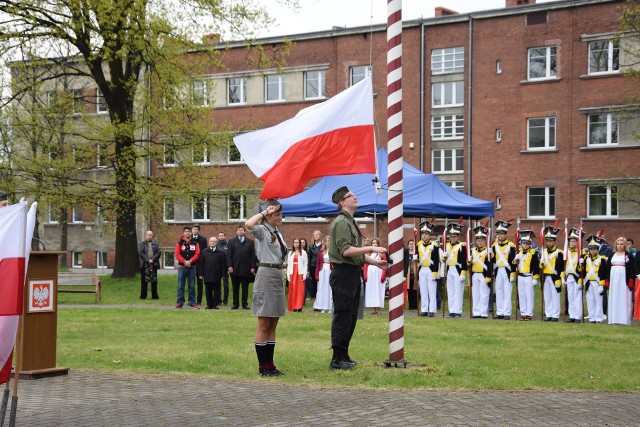 Uroczystości 2 Dniu Flagi Rzeczpospolitej Polskiej w Chorzowie