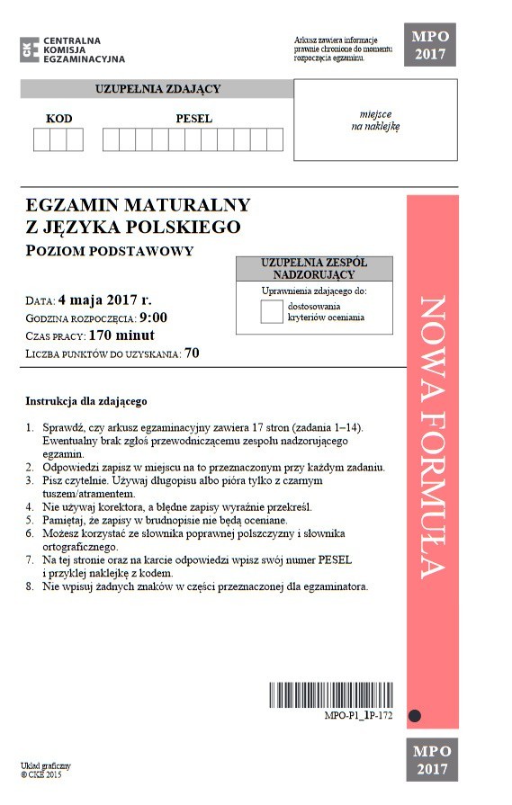 Maturzyści przystąpili dziś (4.05) do egzaminu z języka...