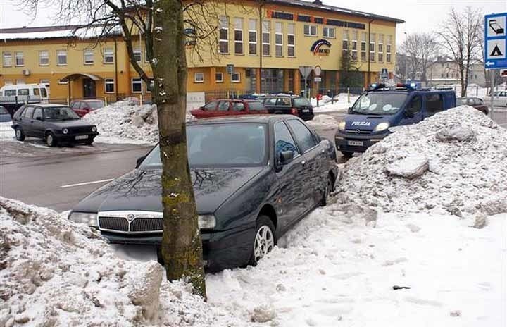 Gdyby kierowca jechał szybciej, uderzyłby jeszcze w drzewo