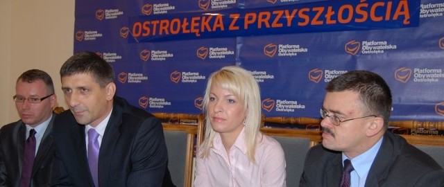 Od lewej: Mariusz Popielarz, Mirosław Dąbkowski, Marta Głażewska i Krzysztof Strzyżewski