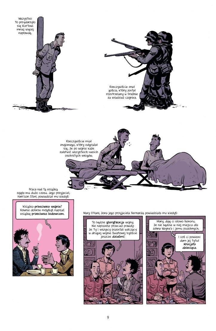 Komiks "Rzeźnia numer pięć" [RECENZJA]. Niezwykłe studium nad smutnym losem ludzi, którzy wypadli z czasu