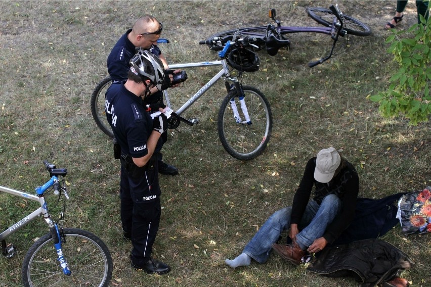Patrol rowerowy policji w Krakowie 2012 r.