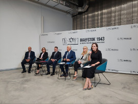 Konferencja prasowa dotycząca obchodów 80. rocznicy wybuchu Powstania w Getcie Białostockim