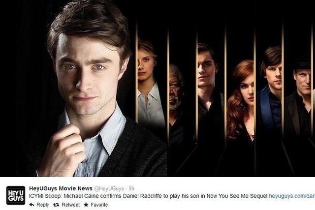 Daniel Radcliffe dołączył do obsady filmu "Iluzja 2" (fot. screen z Twitter.com)