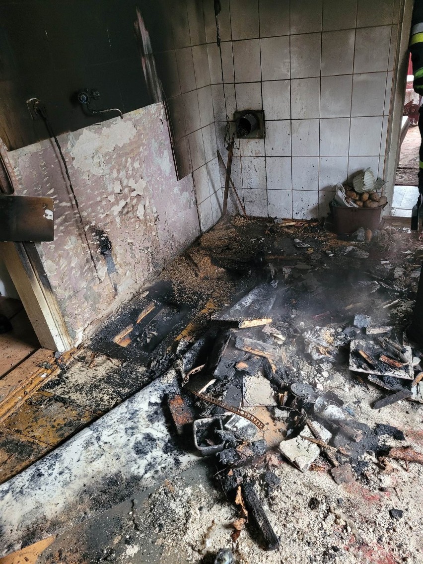 Pożar kuchni w Ubyszowie