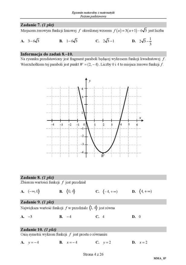 MATURA 2019: MATEMATYKA PODSTAWOWA [ODPOWIEDZI, ARKUSZE CKE,...