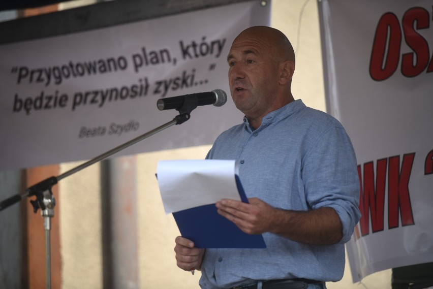 Protest przeciwko sprzedaży kopalni Makoszowy Zabrze