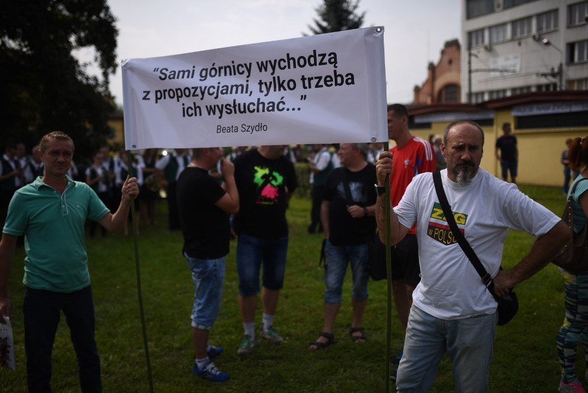 Protest przeciwko sprzedaży kopalni Makoszowy Zabrze