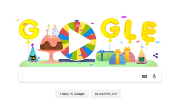 Google dało Doodle [urodziny koła fortuny]