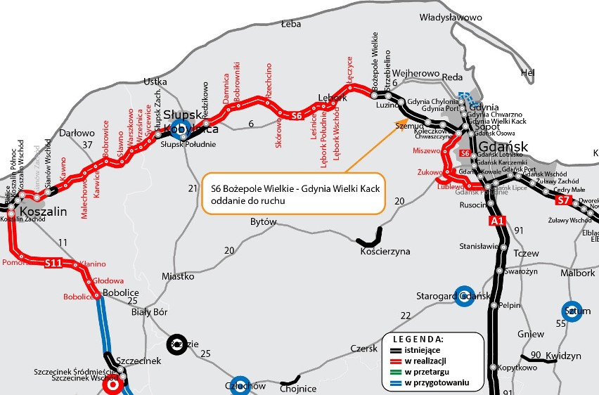 Trasa Kaszubska oficjalnie otwarta! Droga ekspresowa S6 na odcinku Bożepole Wielkie – Gdynia Wielki Kack już służy kierowcom | ZDJĘCIA