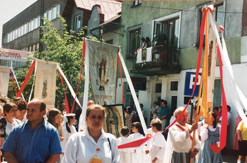 Procesja Bożego Ciała w Ostrołęće, 1999 r.