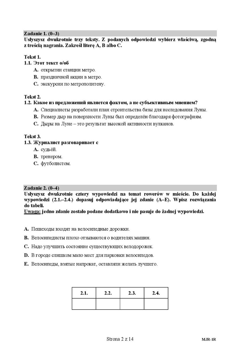 Matura 2016: Język ROSYJSKI rozszerzenie [ODPOWIEDZI, ARKUSZ...