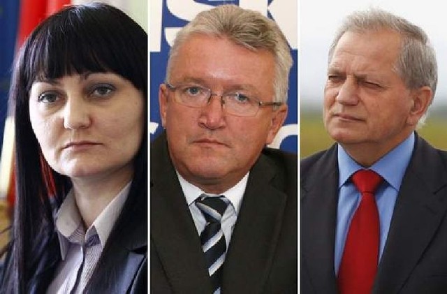 Od lewej: Małgorzata Chomycz, Tomasz Kulesza, Andrzej Reguła &#8211; kto z nich zostanie wojewodą?