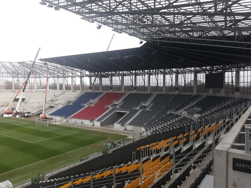 Stadion Pogoni Szczecin - stan 17 grudnia 2021.