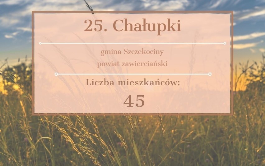 TOP 25 najmniejszych wsi w województwie śląskim. Wiecie, że w jednej z nich żyje tylko 4 ludzi? Sprawdźcie!