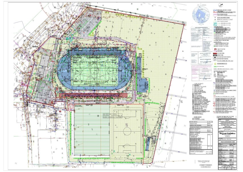 Przebudowa stadionu w Ostrołęce. Miasto ogłosiło przetarg na modernizację stadionu. 30.05.2022. Zdjęcia