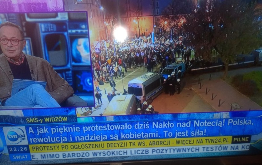 O protestach w Nakle mówiono w ogólnopolskich stacjach...